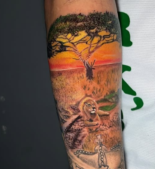 Leão na Savana